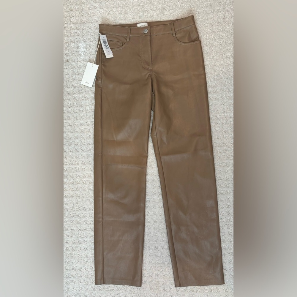 NWT Aritzia Wilfred Milena Pants | Size 4 | Low-Rise | Constant Camel